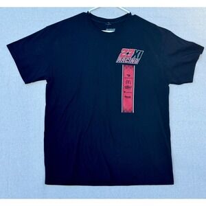 NASCAR 23XI Racing Mens Black Graphic T-Shirt Large DoorDash McDonalds Sponsors